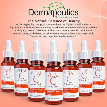 Vital C Vitamin C Serum for Eyes, 0.5 ounces | Anti Aging & Anti Wrinkle | Light Moisturizer | Skin Firming | Boosts Collagen | Anti Oxidant Rich