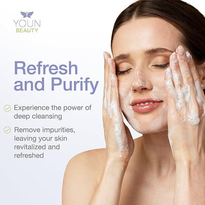 YOUN Beauty 2 Minutes 5 Years Younger Skin Care System by Dr. Anthony Youn – Anti-Aging Skincare Set: Vitamin C Serum, 2.5% Retinol Moisturizer, Green Tea Facial Cleanser & Wash-Off Exfoliating Cream