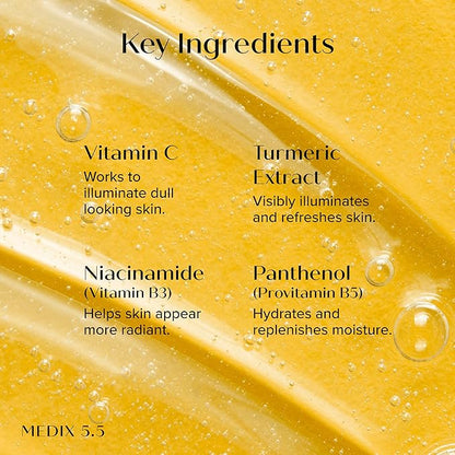 MEDIX Vitamin C Body Wash + Vitamin C Body Lotion & Face Moisturizer 2PC Skin Care Set | Anti Aging Lotion + Body Cleanser Skincare Set For Women, Men, & Smoother Looking Skin, 2-Pack
