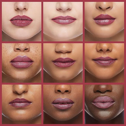 Physicians Formula Rosé Kiss All Day Glossy Lipstick Lip Color Makeup, Red Blush Blushing Mauve | Dermatologist Tested, Clinicially Tested
