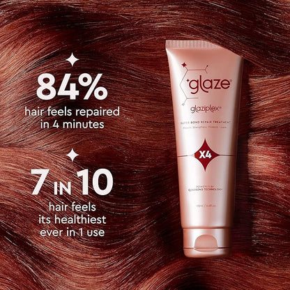 Glaze Sleek Espresso Super Color Conditioning Gloss 6.4fl.oz & GlaziPlex Super Bond Repair Hair Treatment, 120ml. 4-in-1 Deep Conditioning Hair Mask